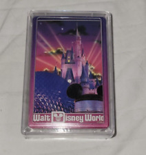 Vintage Walt Disney World Cinderella's Castle 3 Parks Playing Cards NEW picture