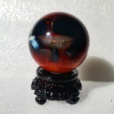 221g CARNELIAN SPHERE Agate Ball Crystal w/ Stand Madagascar A2746 picture