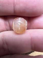 Ancient round Persian/Asian etched three line pink agate 11.3 x 12.2 mm so old  picture