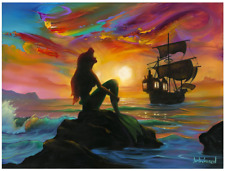 Disney Fine Art Limited Edition Canvas Waiting For The Ship To Come In-Warren picture