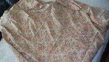 Antique Cotton Quilt Backing Fabric Pc FLORAL PAISLEY Cream,Gold,Org,Grn 88