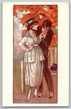 eStampsNet - Mini Lot Woman and Man Lovers A. Zandring Postcard picture