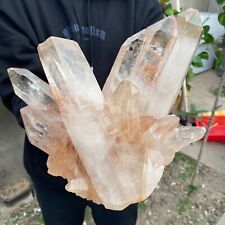 9.9lb A++Large Natural clear white Crystal Himalayan quartz cluster /mineralsls picture