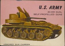 1953 1954 Topps World On Wheels #62 U.S. Army Self-propelled guns picture