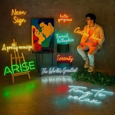 Neon Wall Signs Night Light Game Room Table LED Neon Sign Lights Wall Decor Art picture