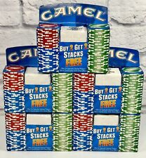*BRAND NEW* Lot of 5 Vintage Boxes Camel Poker Chips Casino Las Vegas Clay Promo picture