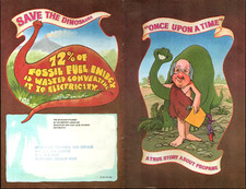 1977 FOSSIL FUELS and DINOSAURS vintage cartoon book A TRUE STORY OF PROPANE picture