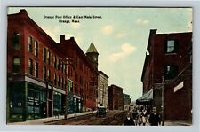 Orange MA-Massachusetts, Livery Stable, East Main St., c1910 Vintage Postcard picture