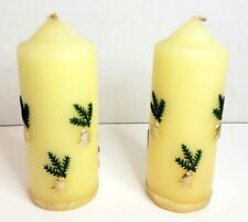 Vintage Handmade and Painted Austrian Christmas Candles 1950s 4.75