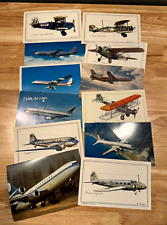 Lot of 12 Vintage AVIATION AIRPLANES Postcards Unused Except for One  * picture