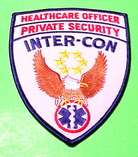 INTER-CON HEALTHCARE OFFICER PRIVATE SECURITY VINTAGE PATCH picture