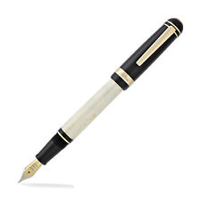 Laban 325 Cambridge Fountain Pen with Black Cap & Ivory Barrel - Broad Point NEW picture