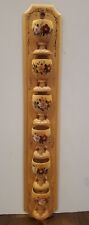 Rare Ernst Huber Painted Wood Egg Cups On Wall Hanger Made In Germany Numbered  picture