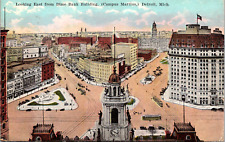 Detroit Michigan Campus Martius Park View from Dime Bank Vintage c 1910 Postcard picture