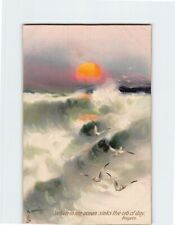 Postcard When in the Ocean Sinks the Orb of Day Sunset Scene picture