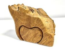 Vintage Fred & Marilyn Buss Maple Burl Wood Puzzle Box picture
