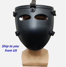Aramid Fiber Tactical Ballistic IIIA Bullet Proof Face Guard Shield Black Mask picture