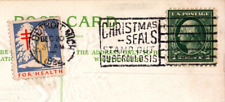 Rare 1922 Christmas Seal Tied to Postcard Clear Tuberculosis Cancel picture
