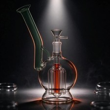 Glass Bong Smoking Hookah Percolator Water Pipe Recycler With 14mm Bowl- picture