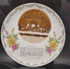 Vintage The Lord's Prayer Last Supper Decorative Plate 10