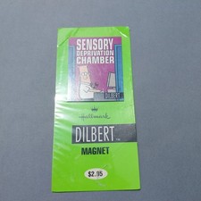 Dilbert Hallmark Sensory Deprivation Chamber 3 1/4" Magnet Fridge picture