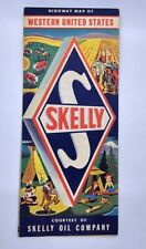 Vintage 1958 Skelly Oil Co. Highway Road Map of Western United States picture