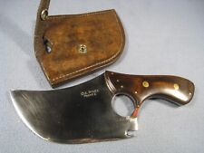 Nice DC Dick's  Skinning Knife with Leather Sheath Rosewood Handle 9 1/2