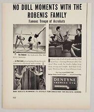 1940 Print Ad Dentyne Chewing Gum Robenis Family Troupe of Acrobats  picture