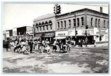 c1950's Scottville Clown Band Parade Drug Store Ludington MI RPPC Photo Postcard picture
