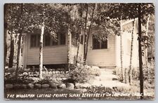 Cable Wisconsin, Lake Owen Private Slacks Cottage, VTG RPPC Real Photo Postcard picture