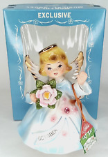 Lefton Musical Figurine & Box October Happy Birthday Dollhouse Vintage Japan 6