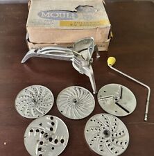 Vintage MOULI Julienne Rotary T-V SHREDDER complete 5 Blades / ORIGINAL BOX picture