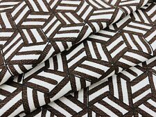 Schumacher Geometric Print Fabric- Tumbling Blocks / Chocolate 2.70 yds 176042 picture