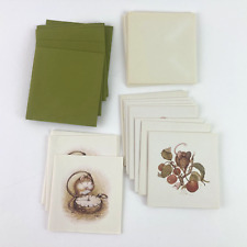Holly Hobbie Stationery Mouse w/ Watch & Cherries Mice 70's Notecards Ephemera picture