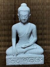 Seated Buddha Statue Lord Buddha Statue Heavy White Marble Stone Antique picture