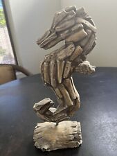 Seahorse Statue Resin-Wood-Look 12