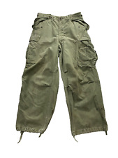 VTG 50s 31x26.5 Korea War US Army M-1951 Trousers Shell Field Cargo Pants Flaws picture