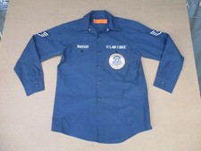 USAF Blue ORIENTATION GROUP Utility, Fatigue Shirt w Patches, Squadron Patch L/S picture