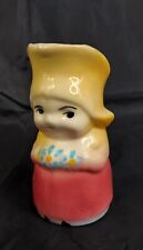 Vintage ? Shawnee ? Betsy Dutch Girl Creamer Pitcher Pink Yellow Blue picture