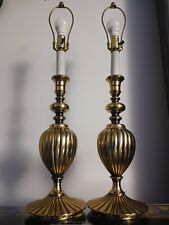 Vintage 1960s Brass Hollywood Regency Table Lamps picture