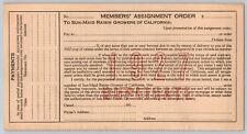 1927 contract between California Raisins and farmers Historical document picture