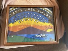 17” X 13 1/2” Framed Large KANSAS Flag Ad star Per Appears picture