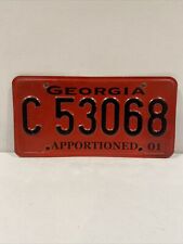 Vintage 2001 Georgia Expired APPORTIONED License Plate ~ C 53068 ~ Embossed picture