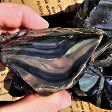 Discount Mexican Jalisco Rainbow Obsidian Cutting Rough Box picture