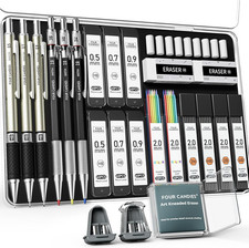 Mechanical Pencil Set with 0.5 0.7 0.9mm Lead Holders 2mm Drawing Sketching picture