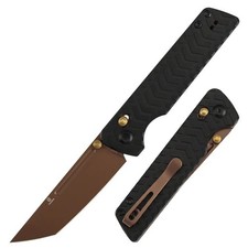 Tenable Anomaly Folding Knife Black Alum Handle Nitro-V Plain Rose Gold B2038V2 picture