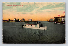 c1912 The Inlet Boats Harbor Mail Boat? ANC Atlantic City New Jersey NJ Postcard picture