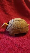 vintage West Indies handcarved coconut bobble turtle from St. Kitts picture