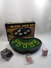 Desktop Miniature Blackjack Table Set with Mini Card Deck, Chips & Deck Holder picture