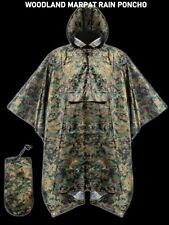 NEW WATERPROOF WOODLAND MARPAT MILITARY RAIN PONCHO WET WEATHER SHELTER HALF picture